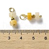 Natural Topaz Jade Disc Beaded Pendants STAS-C120-03G-02-3