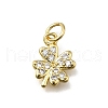 Brass Micro Pave Cubic Zirconia Pendants KK-C090-49G-1