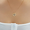 Elegant Wheel Shaped Brass Micro Pave Clear Cubic Zirconia Pendant Necklaces for Women GZ1520-1-2