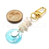 Flat Round AB Color Plated Capiz Shell Pendant Decorations HJEW-JM03071-4