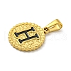 Ion Plating(IP) 304 Stainless Steel Enamel Pendants STAS-R231-19H-G-2