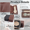 Rectangle 2 Slot PU Leather Watch Storage Zipper Boxes CON-WH0094-08B-3