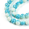 Transparent Baking Painted Glass Beads Strands DGLA-N009-8mm-05-4
