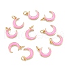 Real 18K Gold Plated Brass Enamel Pendants KK-A155-14G-2