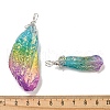 Electroplated Raw Rough Natural Quartz Crystal Big Pendants G-A229-02P-4