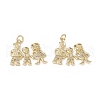 Brass Micro Pave Cubic Zirconia Pendants KK-E068-VB117-2
