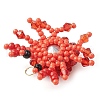 Seed Beads Beaded Charms PALLOY-MZ00343-5