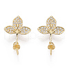 Rhodium Plated 925 Sterling Silver Micro Pave Cubic Zirconia Peg Bails STER-T004-42G-1