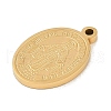 Ion Plating(IP) 304 Stainless Steel Pendants STAS-M080-11G-01-2