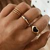 4Pcs Alloy with Rhinestone Finger Rings WG529E5-15-1