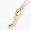 304 Stainless Steel Pendant Necklaces NJEW-P224-10G-1