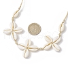 Brass Natural Cowrie Shell Necklaces NJEW-TA00188-3