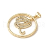 Brass Micro Pave Cubic Zirconia Pendants KK-C058-12A-G-2