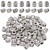 SOFPLATE 100Pcs 4 Styles Tibetan Style Alloy European Beads MPDL-SP0001-02-1