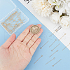 BENECREAT 60pcs Brass Twist Eye Pins KK-BC0013-50-3