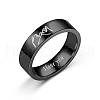 Hand in Hand Pattern 201 Stainless Steel Finger Couple Rings FS-WG9D6F9-03-2