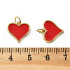 Brass Enamel Charms KK-R229-06G-01-3
