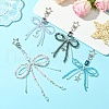 Alloy Glass Chip Pendant Decoration HJEW-FZ00039-5