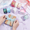   8 Rolls 8 Colors Rainbow Iridescent Laser Polyester Ribbon OCOR-PH0004-27-3