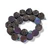 Electroplated Natural Druzy Agate Beads Strands G-M433-01F-3