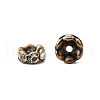 Brass Rhinestone Spacer Beads X-RB-A014-L8mm-01AB-NF-4
