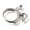 Rabbit Rotatable Alloy Swivel Open Back Bezel Pendants PALLOY-I223-19P-2