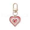 Alloy Enamel Heart Pendant Decorations HJEW-JM03150-02-2