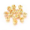 Brass Crimp Beads Covers KK-G016-G-NF-1