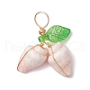Natural Sea Shell Copper Wire Wrapped Pendants PALLOY-JF03611-01-3