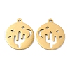 201 Stainless Steel Pendants STAS-A084-09G-1