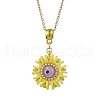Glass Seed Beads & Polymer Clay & Evil Eye Lampwork Pendant Necklaces NJEW-MZ00101-01-2