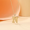 Alloy Textured Initial Pendant Necklaces FS-WG9837C-14-1