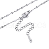 304 Stainless Steel Dapped Chains Necklace for Men Women NJEW-N050-A05-S20-2