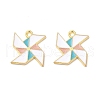 Alloy Enamel Pendants ENAM-F144-25G-2