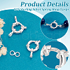   2Pcs 925 Sterling Silver Spring Ring Clasps FIND-PH0022-63S-4