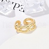 Rack Plating Brass Cuff Rings for Women RJEW-M028-64G-5