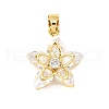Brass Micro Pave Cubic Zirconia Pendants KK-R227-01G-1