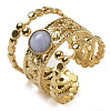 Synthetic Blue Lace Agate Finger Rings RJEW-U027-03G-09-1