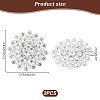 AHADERMAKER 2Pcs Crystal Rhinestone Flower Brooch Pins JEWB-GA0001-25-2
