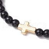 Opaque Acrylic Beads Stretch Bracelets BJEW-JB11605-01-3