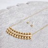Round 304 Stainless Steel Stud Earrings & Pendant Necklaces Sets FS-WG95951-15-1