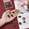 DICOSMETIC 24Pcs 12 Styles Halloween Alloy Pendants FIND-DC0006-02-3