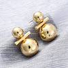 Brass Stud Earrings EJEW-R025-01G-2