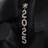 Brass Rhinestone Stud Earrings EJEW-Q012-02G-5