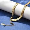 Ion Plating(IP) 304 Stainless Steel Herringbone Chain Necklace for Men Women X-NJEW-E076-03E-G-2