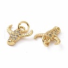 Brass Micro Pave Cubic Zirconia Charms KK-E068-VF058-3