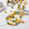 160Pcs 4 Colors Farmhouse Country and Rustic Style Painted Natural Wood Beads WOOD-LS0001-01J-5
