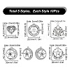 SUNNYCLUE 50Pcs 5 Style Tibetan Style Alloy Pendants FIND-SC0005-14-2