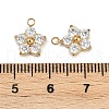 304 Stainless Steel Micro Pave Cubic Zirconia Charms STAS-B088-01G-02-3