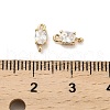 10Pcs Brass Crystal Rhinestone Connector Charms KK-V006-04G-04-4